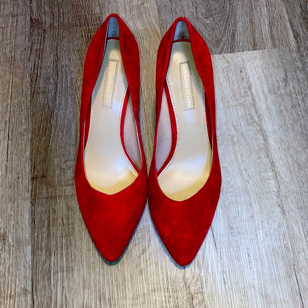 Antonio Melani Red Suede Heels